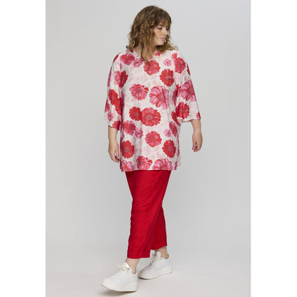Studio SCamilla Tunic Tunic White with Red Flower