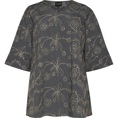 Studio SCamilla Tunic Tunic Blue denim with embroidery