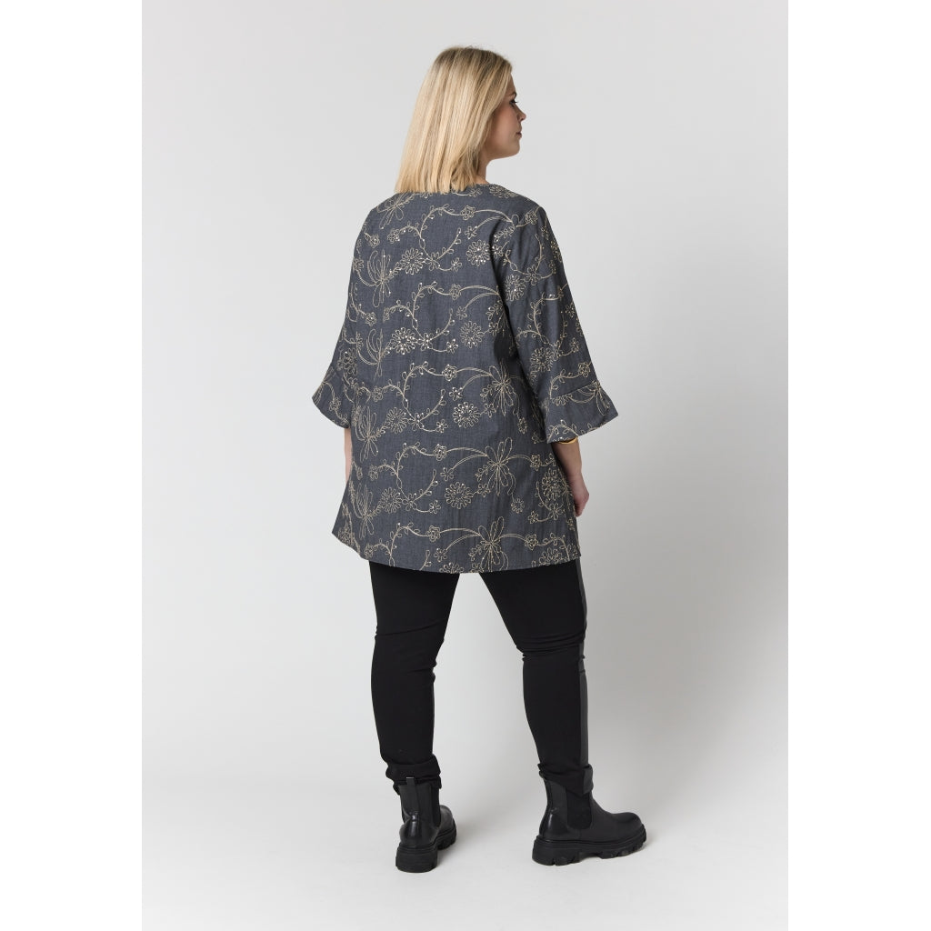 Studio SCamilla Tunic Tunic Blue denim with embroidery