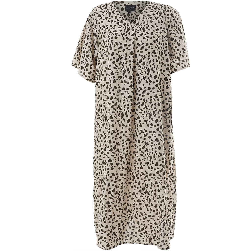 Studio SCarmen Dress Dress Sand + Leo print