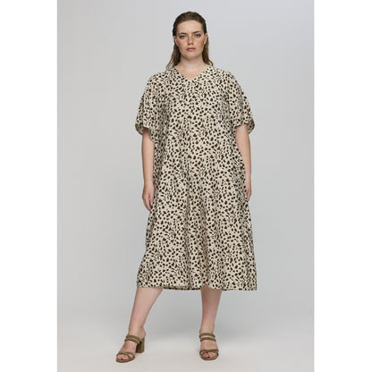 Studio SCarmen Dress Dress Sand + Leo print