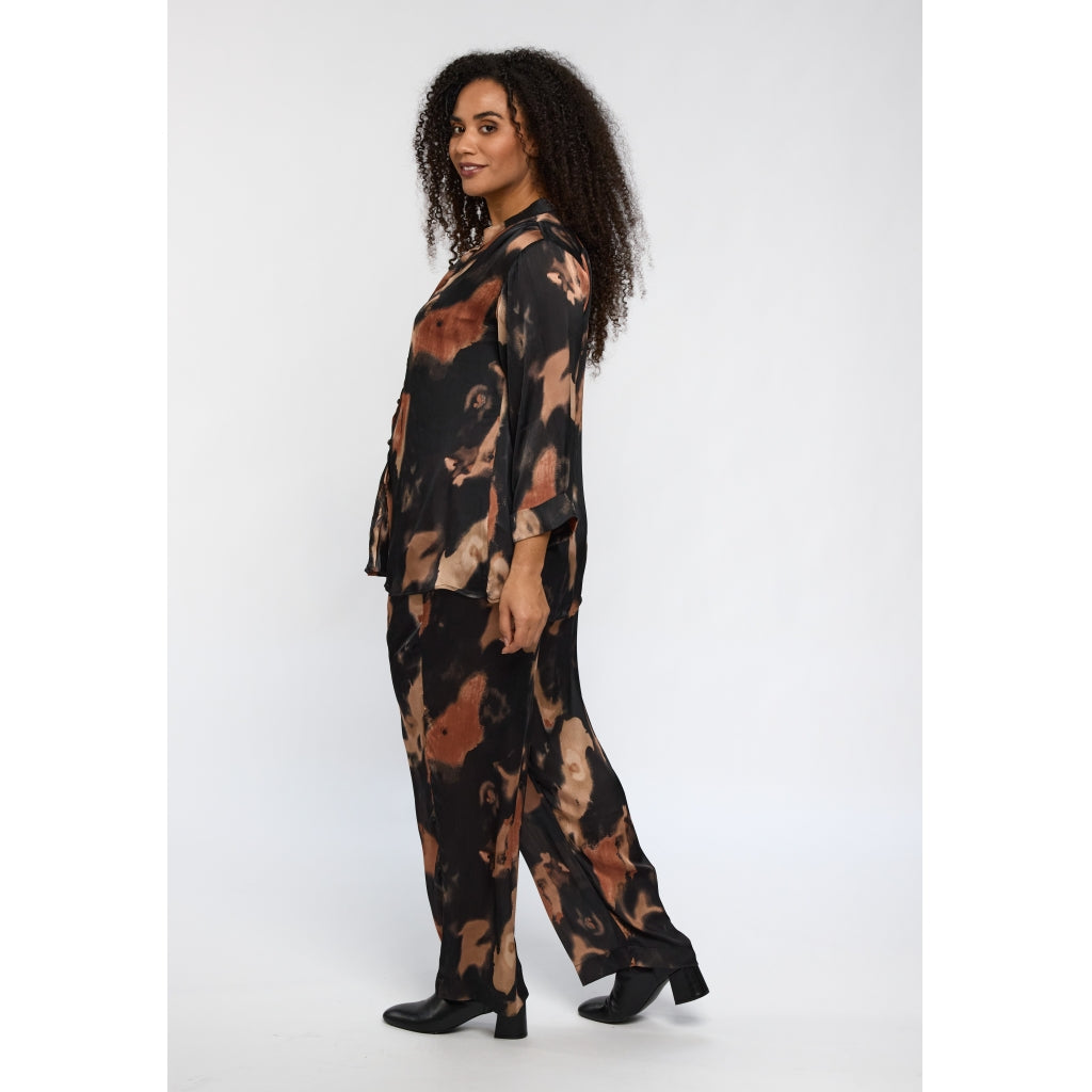 Studio SCharlotte Shirt Shirt Black with brown shades