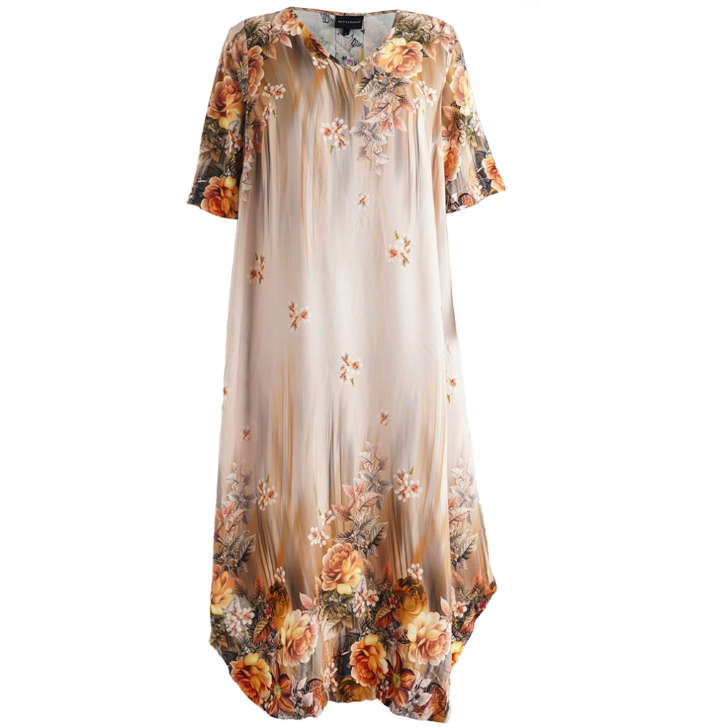 Studio SCosima Long Dress Dress Sand board with flowers