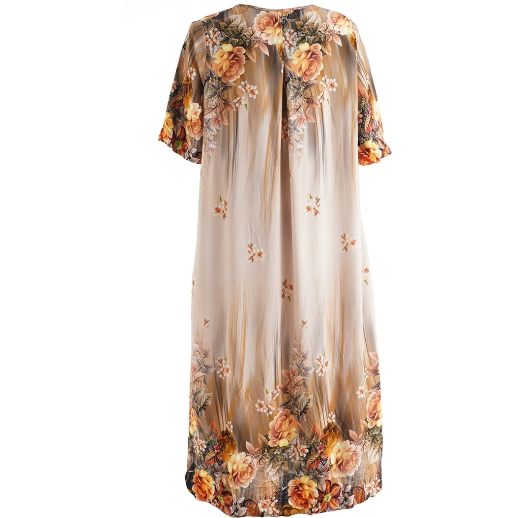 Studio SCosima Long Dress Dress Sand board with flowers