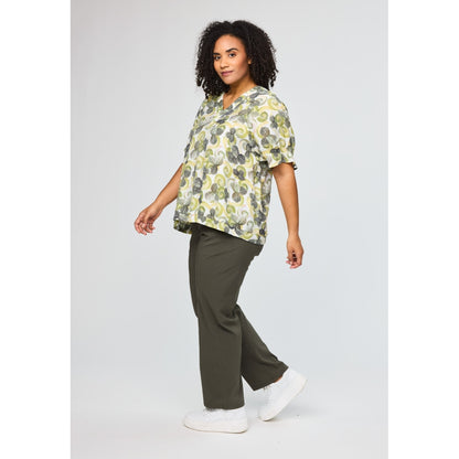 Studio SDasie Blouse Blouse Off white + green flowers