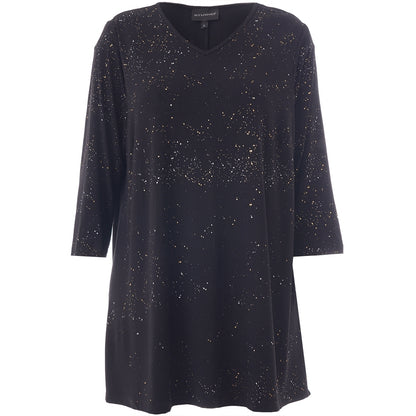 Studio SDitte Tunic Tunic Black with gold/silver dots