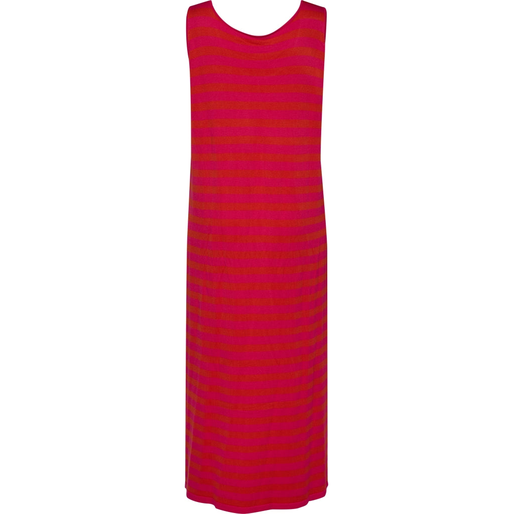 Studio SDolly knit long dress Long Dress Pink-orange stripe