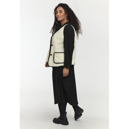 Studio SElina Vest Vest Off-white with black
