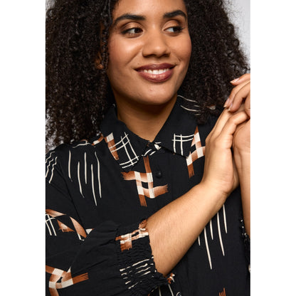 Studio SEmilie Shirt Shirt Black with copper and white patterns