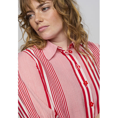 Studio SEmilie Shirt with short sleeves Shirt Red/White stripe