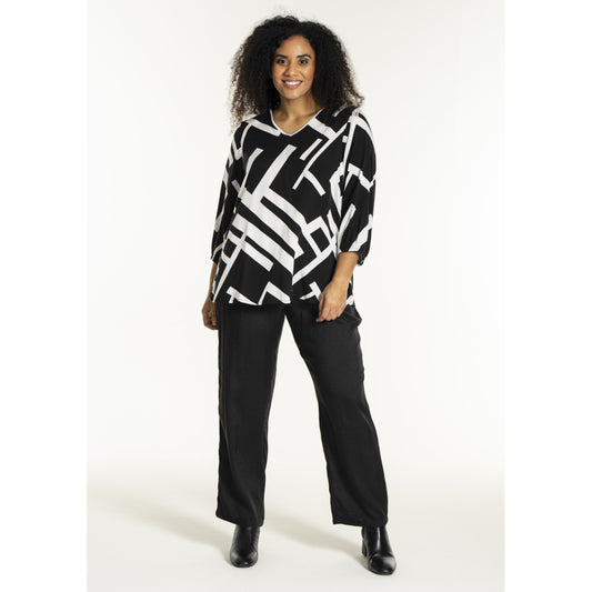 Studio SEmmy Blouse Blouse Black with white squares