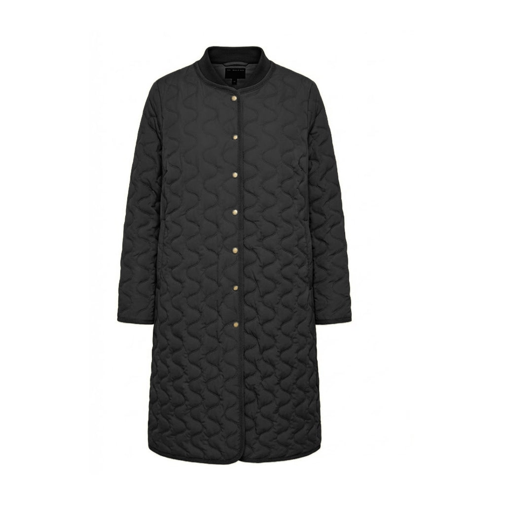 Studio SEryssa quiltet long coat Coat Black