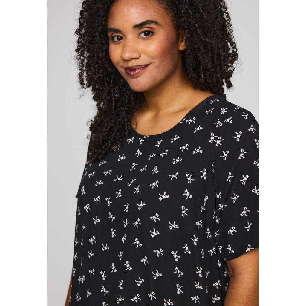 Studio SEsther Blouse Blouse Black with white