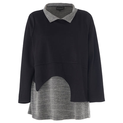 Studio SFie Blouse Blouse Black + Grey melange