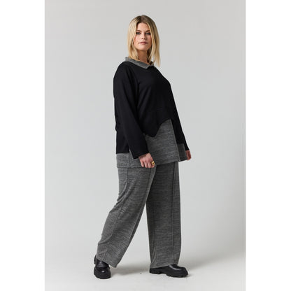 Studio SFie Blouse Blouse Black + Grey melange