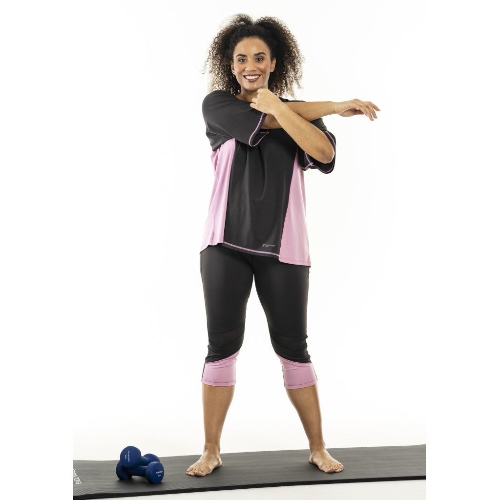 Studio SFitness T-shirt T-Shirt Black with dusty rosa