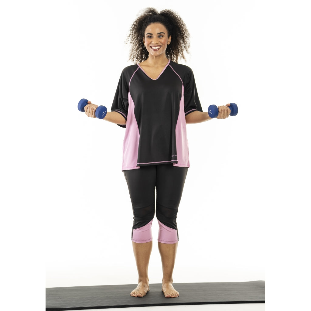 Studio SFitness T-shirt T-Shirt Black with dusty rosa
