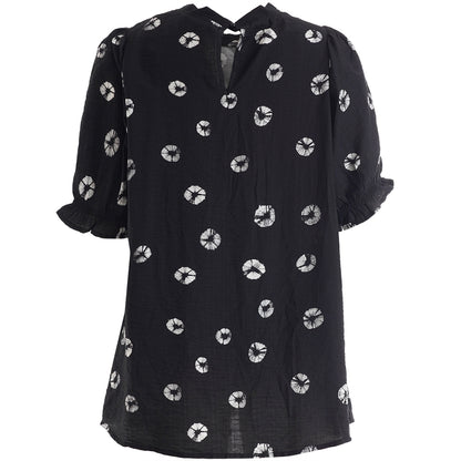 Studio SFozia Blouse Blouse Black with circle deco
