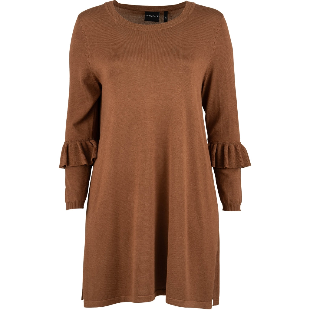 Studio SGitten knitted dress Dress Camel