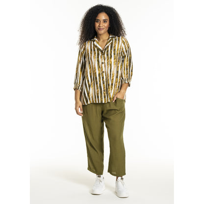 Studio SGrit Shirt Shirt White/green stripes