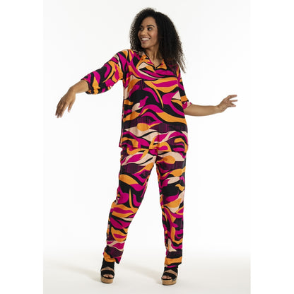 Studio SGry Trousers Trousers Black pink and orange stripes