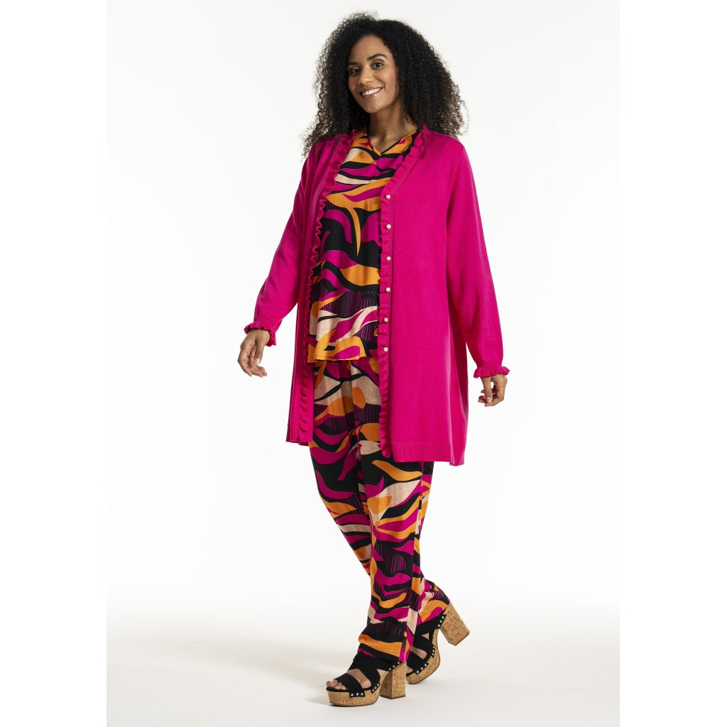 Studio SGry Trousers Trousers Black pink and orange stripes