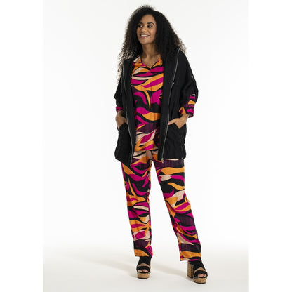 Studio SGry Trousers Trousers Black pink and orange stripes
