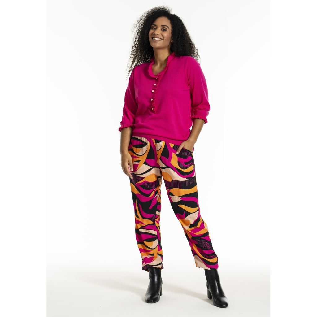 Studio SGry Trousers Trousers Black pink and orange stripes