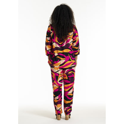 Studio SGry Trousers Trousers Black pink and orange stripes