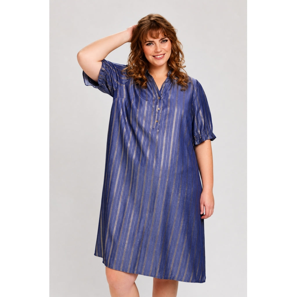 Studio SGunda Dress Dress Blue denim with gold stripes