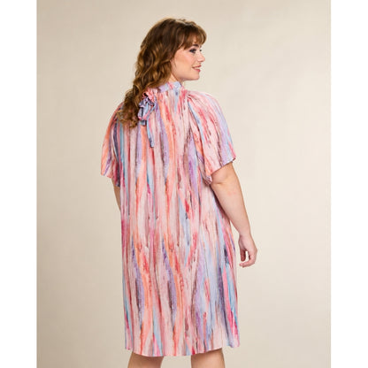 Studio SHelena Dress Dress Pink with gold stripes