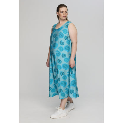 Studio SIdun Long Dress Long Dress Blue with blue roses