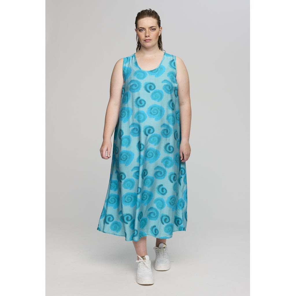 Studio SIdun Long Dress Long Dress Blue with blue roses