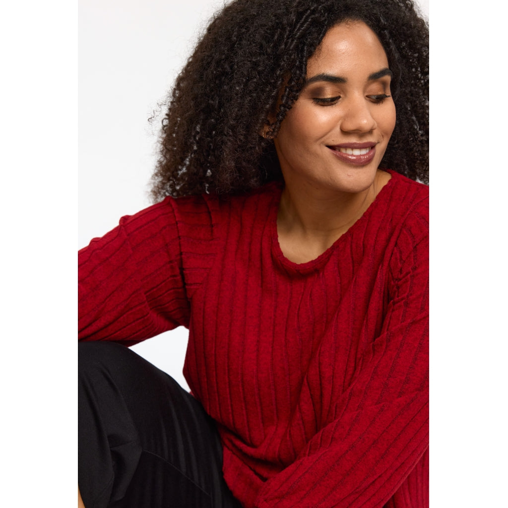 Studio SIlana Knitted Blouse Blouse Red