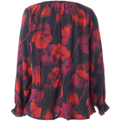 Studio SIngred Blouse Blouse Black with Red Flower
