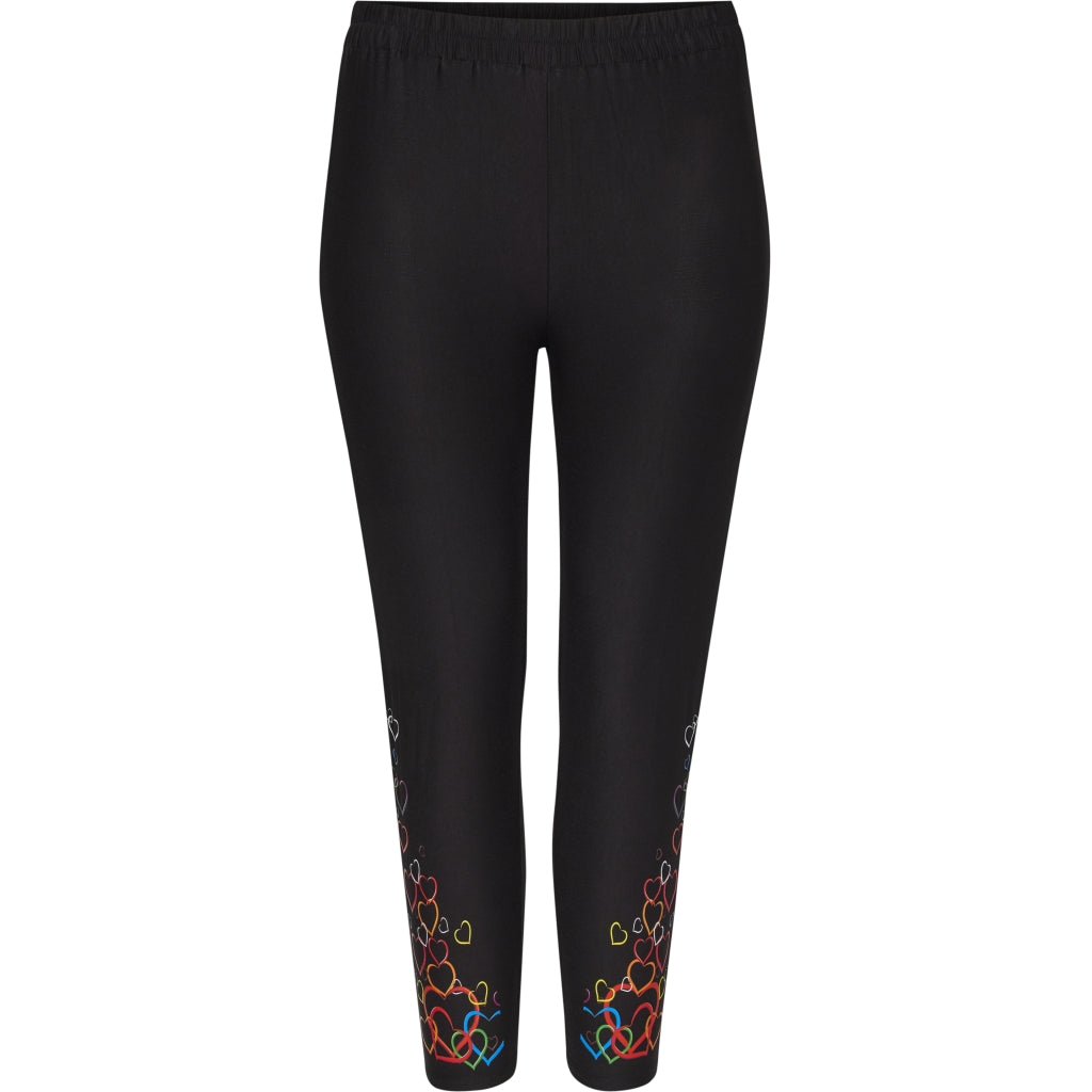Studio SIrene Leggings Leggings Black with heart print