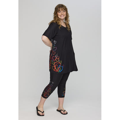 Studio SIrene Leggings Leggings Black with heart print