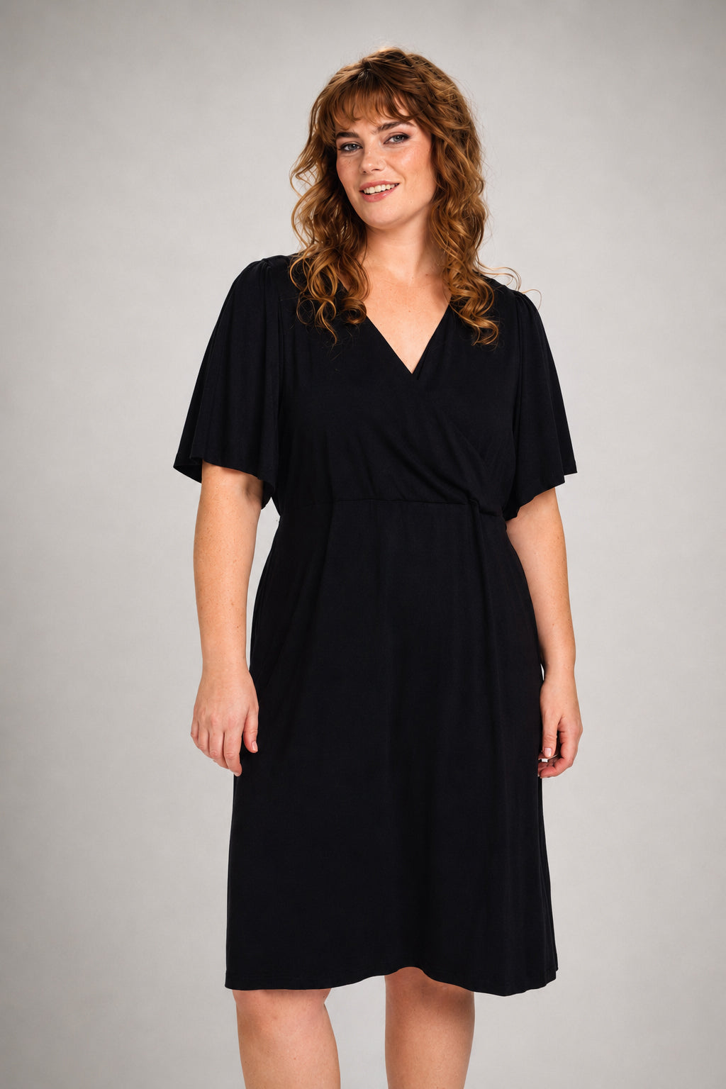 Studio SIsabella wrap dress without print Dress Black