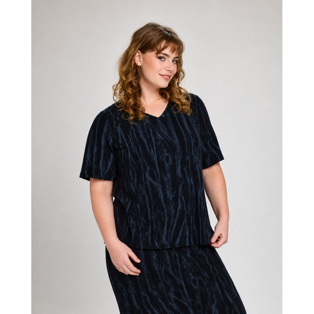 Studio SJohanne Blouse Blouse Black with grey print