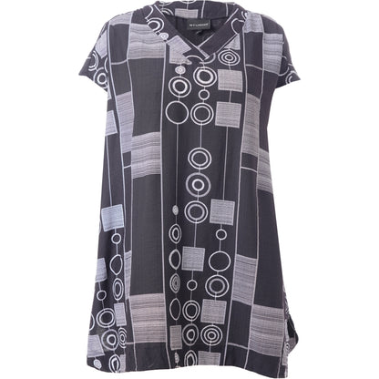 Studio SJosine Tunic Tunic Black with white patterns