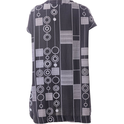 Studio SJosine Tunic Tunic Black with white patterns