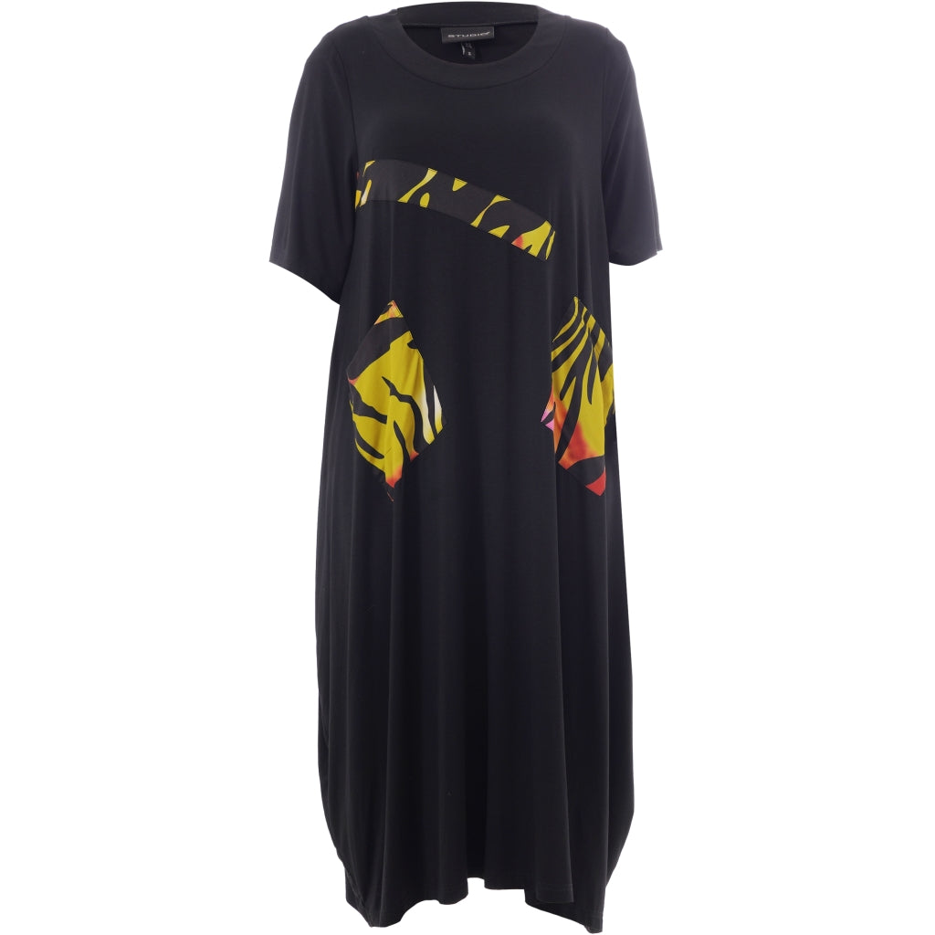 Studio SJoy Tunic dress Tunic Dress Black + pink/black stripes