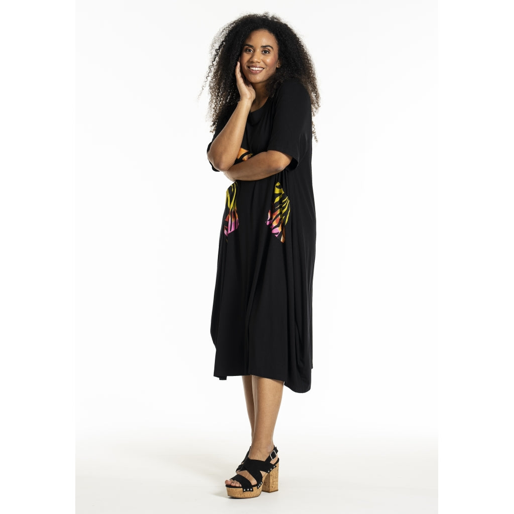 Studio SJoy Tunic dress Tunic Dress Black + pink/black stripes