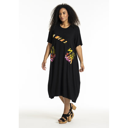 Studio SJoy Tunic dress Tunic Dress Black + pink/black stripes
