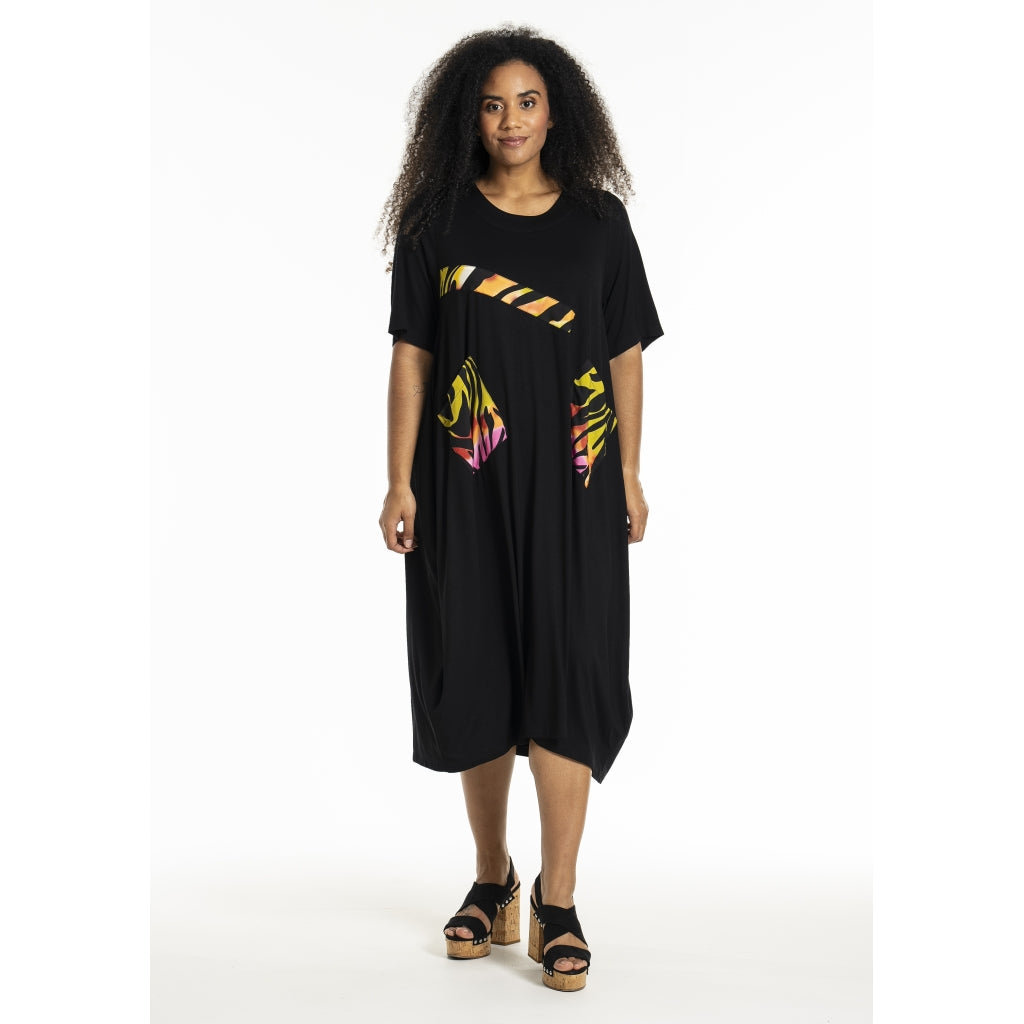 Studio SJoy Tunic dress Tunic Dress Black + pink/black stripes