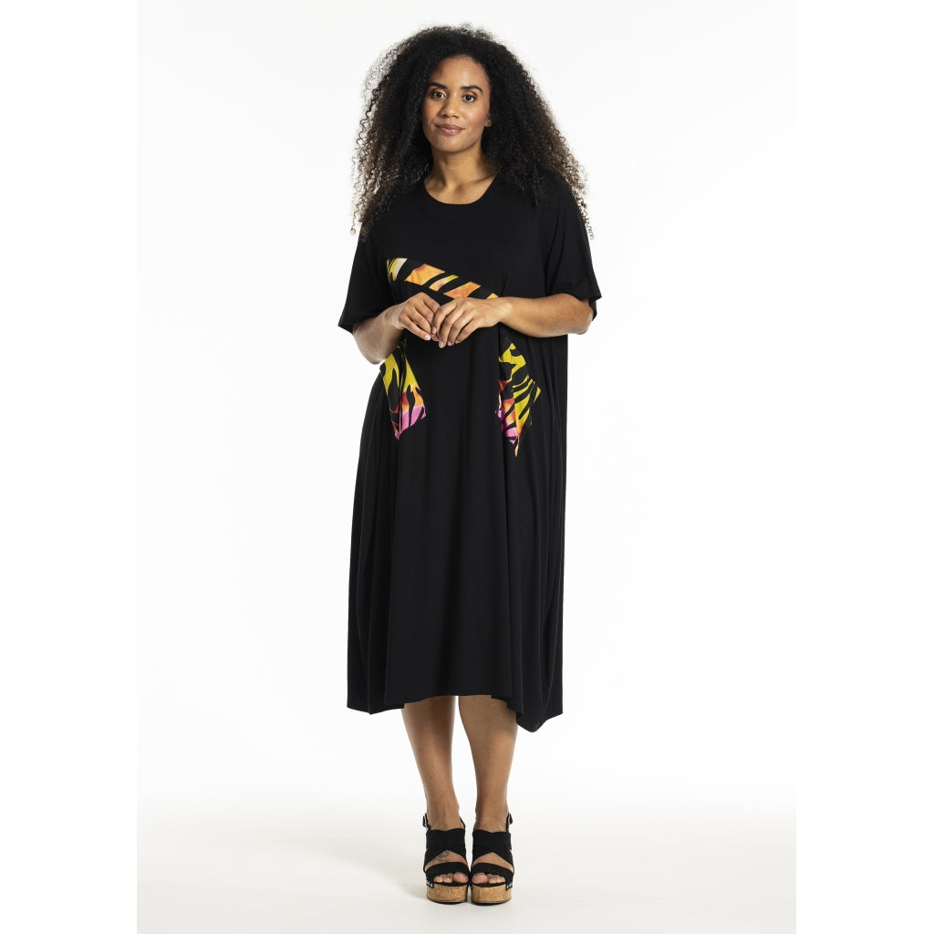 Studio SJoy Tunic dress Tunic Dress Black + pink/black stripes