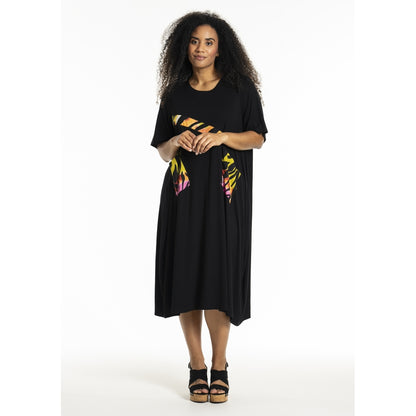 Studio SJoy Tunic dress Tunic Dress Black + pink/black stripes