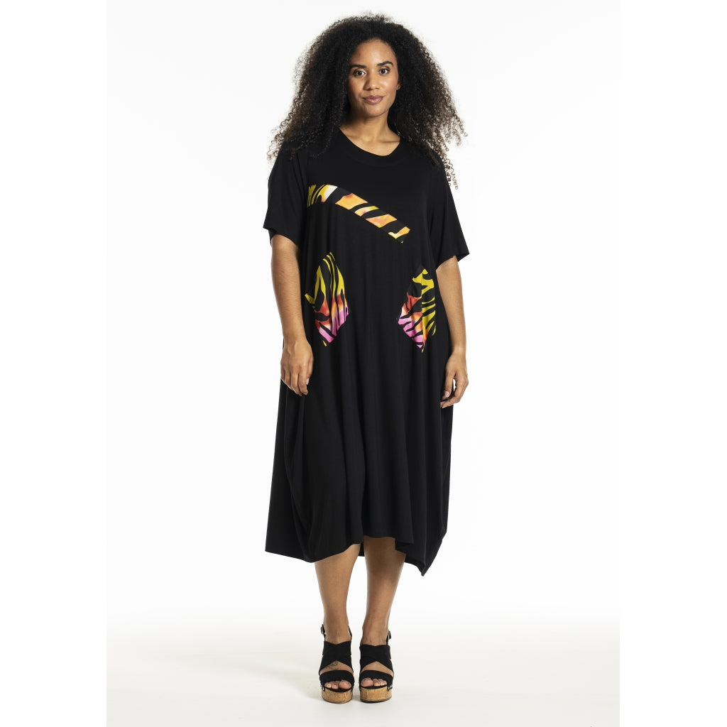 Studio SJoy Tunic dress Tunic Dress Black + pink/black stripes