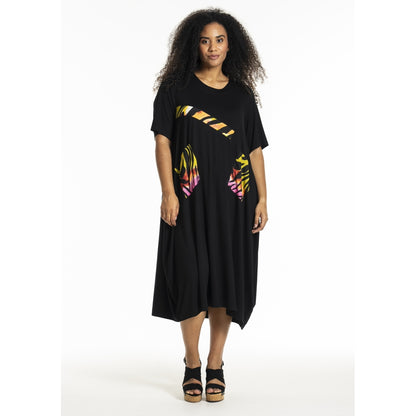 Studio SJoy Tunic dress Tunic Dress Black + pink/black stripes