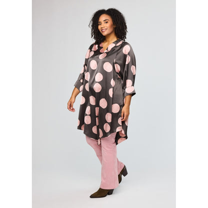 Studio SJuline Tunic Tunic Black with rose large dot